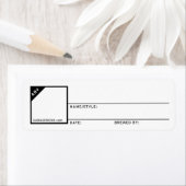 Étiquettes de mini bouteilles de bière pour brassa (En situation)