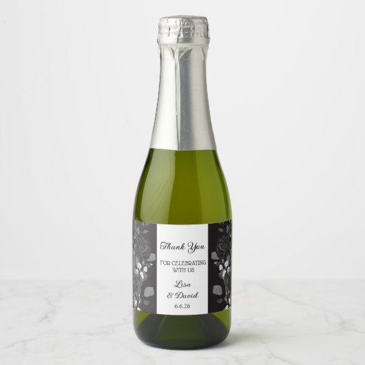Étiquettes de mini bouteilles de vin mousseux pour (Devant)