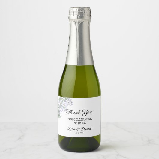 Étiquettes de mini bouteilles de vin mousseux pour (Devant)