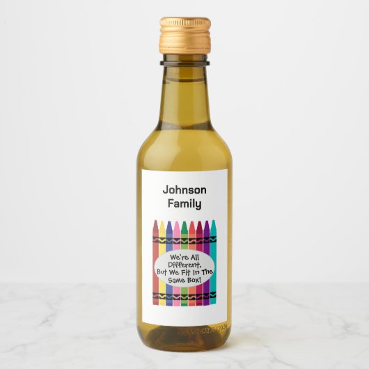 Étiquettes de mini bouteilles de vin pour réunion (Devant)