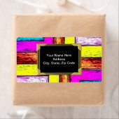 Étiquettes de Monogramme couleur or noir (En situation)