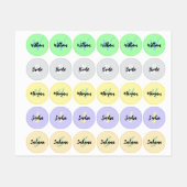Étiquettes de monogramme imperméables multiples | (Feuille)
