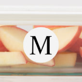 Étiquettes de monogramme noir et blanc (Apposé)