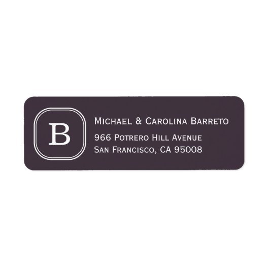 Étiquettes de monogrammes de charbon (Devant)