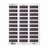 Étiquettes de monogrammes de charbon (Feuille entière)