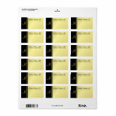 Étiquettes de monogrammes exécutifs - Or et noir (Feuille entière)