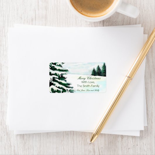 Étiquettes de Noël (En situation)