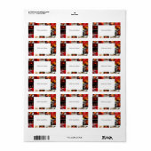 Étiquettes de Noël avec frontière de vacances (Feuille entière)