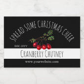 Étiquettes de Noël Cranberry Chutney (Étiquettes simples)