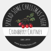 Étiquettes de Noël Cranberry Chutney (Devant)