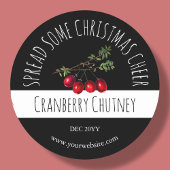 Étiquettes de Noël Cranberry Chutney