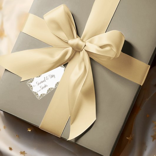 Étiquettes de Noël de l'ornement d'or