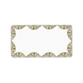 Étiquettes de Noël de l'ornement d'or (Devant)