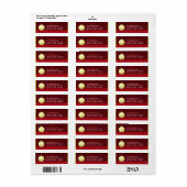 Étiquettes de Noël de l'ornement Gold Star (Feuille entière)