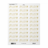 Étiquettes de Noël d'or (Feuille entière)