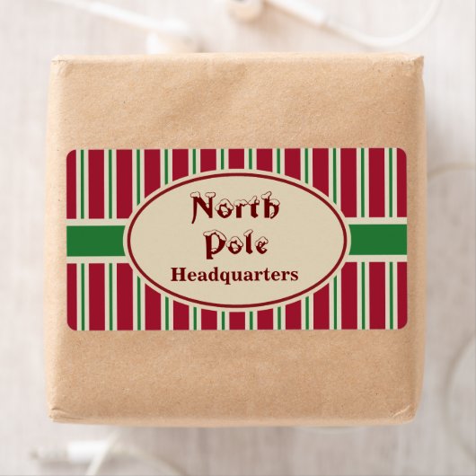 Étiquettes de Noël du Pôle Nord (En situation)