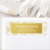 Étiquettes de Noël Gold et White (En situation)