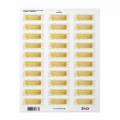 Étiquettes de Noël Gold et White (Feuille entière)