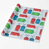Étiquettes de Noël Papier Cadeau (Déroulé)
