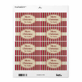 Étiquettes de Noël personnalisés (Feuille entière)