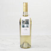 Étiquettes de Noël photo Modern Minimal Script 3 (Sur bouteille)