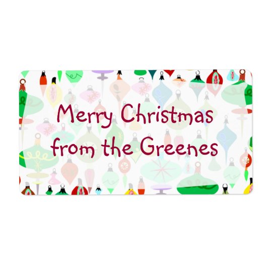 Étiquettes de Noël rétro (Devant)