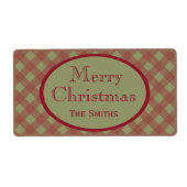 Étiquettes de Noël rustique personnalisés (Devant)