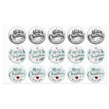 Étiquettes de Noël, Stickers pour Cartes, Cadeaux