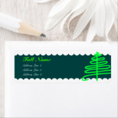 Étiquettes de Noël vert fluorescent (En situation)