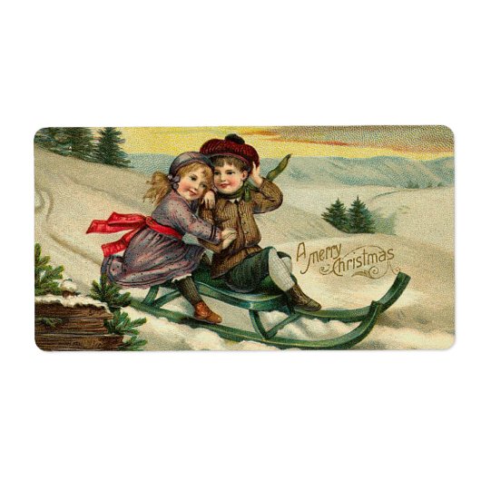 Étiquettes de Noël victorien (Devant)