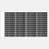 Étiquettes de nom à repasser sur tableau noir rust (Feuille)