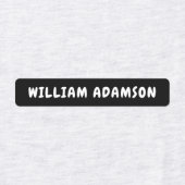 Étiquettes de nom complètes noires et blanches imp (Design 1)