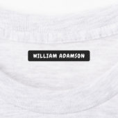 Étiquettes de nom complètes noires et blanches imp (Apposé)