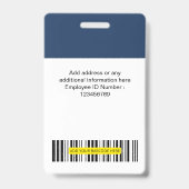 Étiquettes de nom de badge de bureau personnalisée (Arrière)