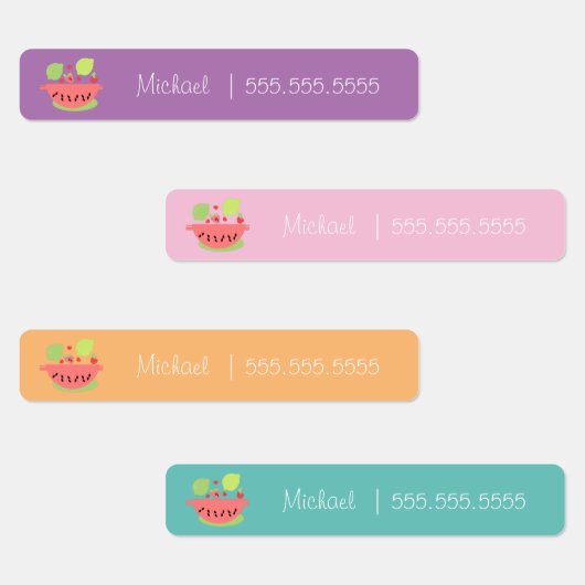Étiquettes de nom de classe d'école de fruit de pa (Groupe)