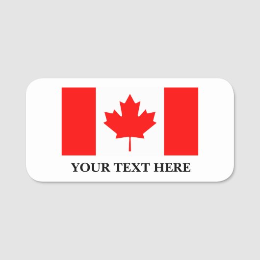 Étiquettes de nom de drapeau canadien (Devant)