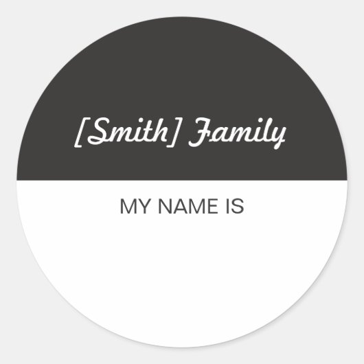 Étiquettes de nom de famille pour la Réunion ou le (Devant)