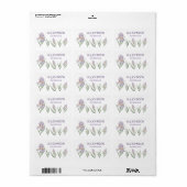 Étiquettes de nom de fleurs d'iris aquarelle pour (Feuille entière)