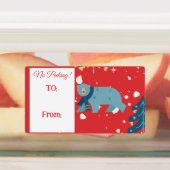 Étiquettes de nom de Noël de l'ours polaire (Apposé)