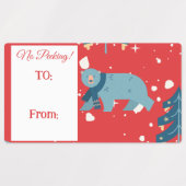 Étiquettes de nom de Noël de l'ours polaire (Design 1)