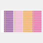 Étiquettes de nom de numéro de classe de déjeuner (Feuille)