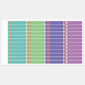 Étiquettes de nom de numéro de classe de déjeuner (Feuille)