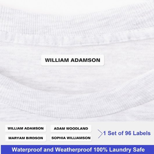 Étiquettes de nom de tissu personnalisables pour v