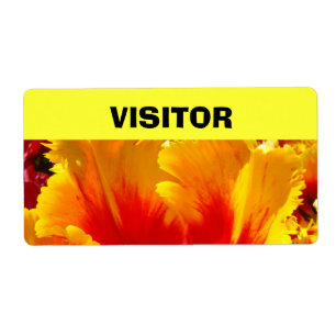 Étiquettes de nom de VISITEUR Fleur de Tulipes Col
