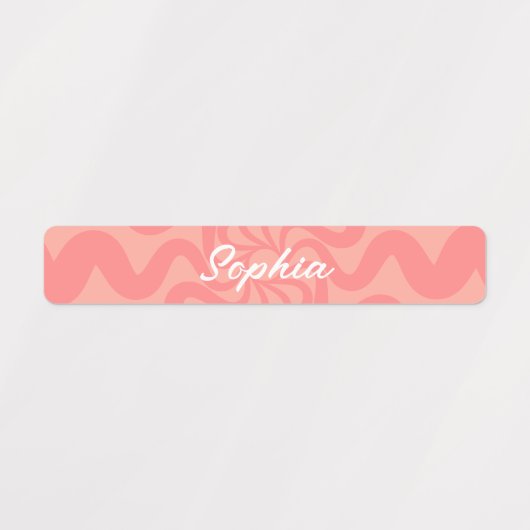 Étiquettes de nom d'école personnalisés pour fille (Design 1)