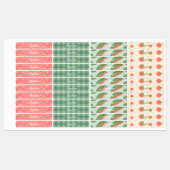 Étiquettes de nom d'école personnalisés pour fille (Feuille)