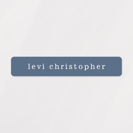 Étiquettes de nom d'enfant bleu simple (Design 1)