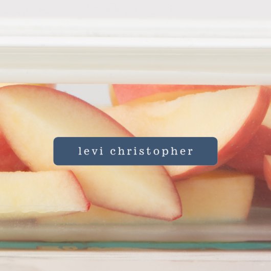 Étiquettes de nom d'enfant bleu simple (Apposé)