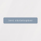 Étiquettes de nom d'enfant bleu simple (Design 2)