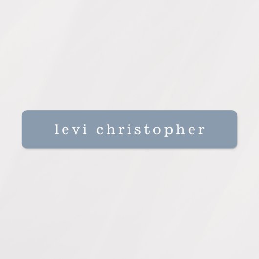 Étiquettes de nom d'enfant bleu simple (Design 2)